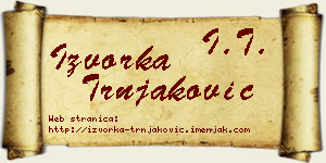 Izvorka Trnjaković vizit kartica